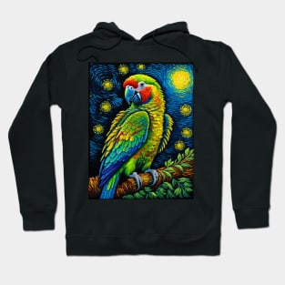 Quaker Parrot at starry night Hoodie
